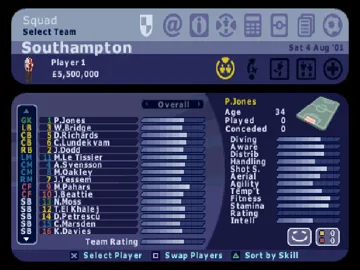 LMA Manager 2002 (EU) screen shot game playing